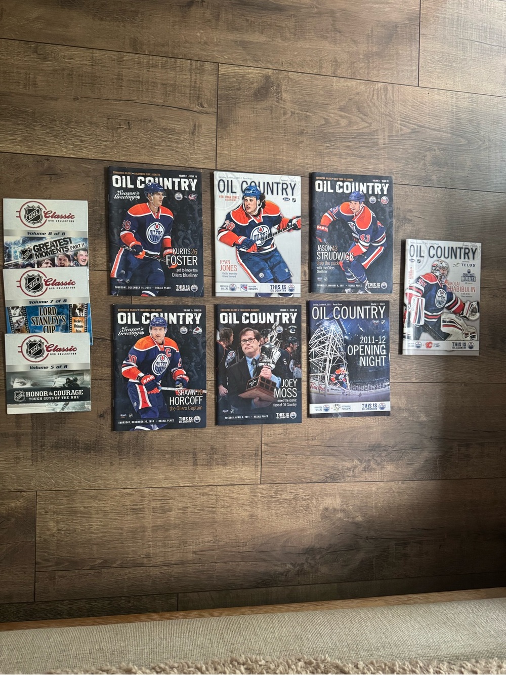 Vintage Edmonton Oilers Official Game Day Programs and 3 NHL Classic DVD’s